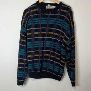 Concrete Mix Men’s Vintage Pullover Crewneck Sweater Size Large